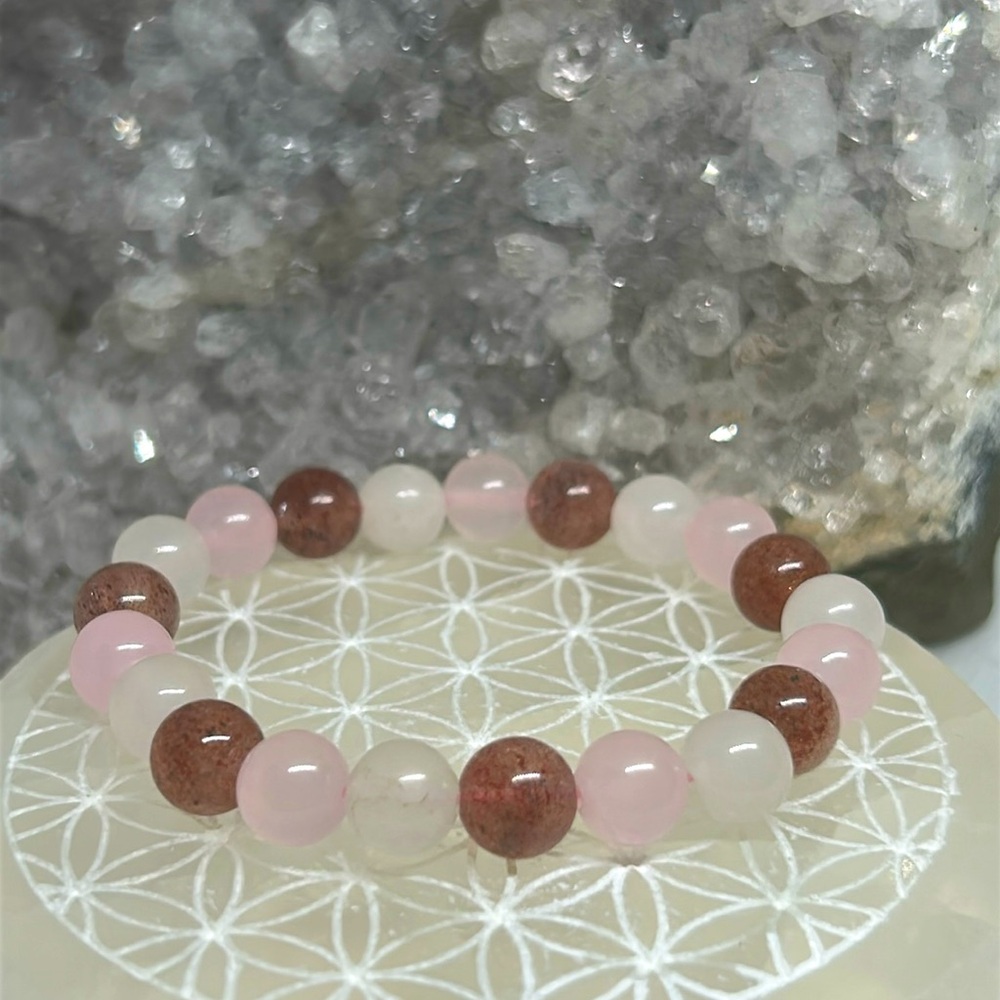 Hand made healing crystal stretch bracelet